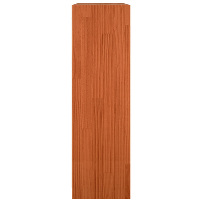 vidaXL Bücherregal Wachsbraun 104 x 33 x 110 cm Massives Kiefernholz