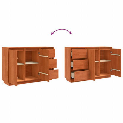 vidaXL Sideboard mit Schubladen Braun Eichen-Optik 111 x 34 x 75 cm