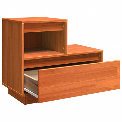 vidaXL Nachttisch 2 pcs Wachsbraun 60 x 34 x 51 cm Holzwerkstoff