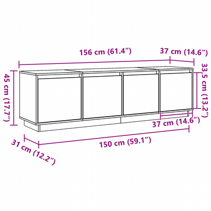 vidaXL TV-Schränk Braun 156 x 37 x 45 cm Holzwerkstoff