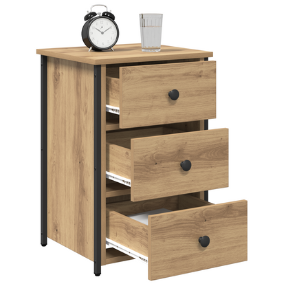 vidaXL Nachttisch mit Schubladen 2 pcs Braun 40 x 36 x 60 cm