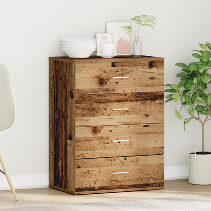 vidaXL Sideboard mit Schubladen Altholz 60 x 39 x 80 cm Holzwerkstoff