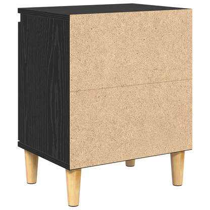 vidaXL Nachttisch Schwarz Eichen-Optik 40 x 30 x 50 cm Holzwerkstoff