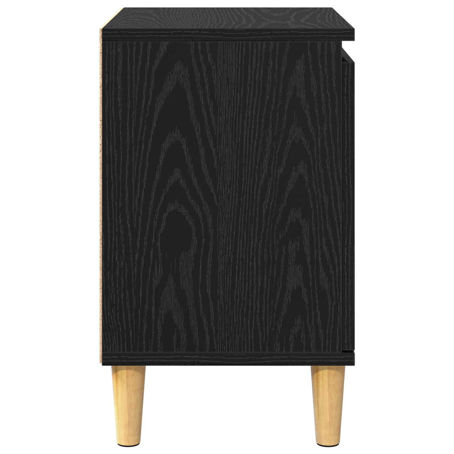 vidaXL Nachttisch Schwarz Eichen-Optik 40 x 30 x 50 cm Holzwerkstoff