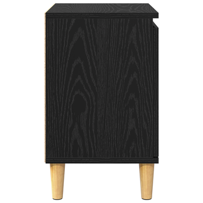 vidaXL Nachttisch Schwarz Eichen-Optik 40 x 30 x 50 cm Holzwerkstoff