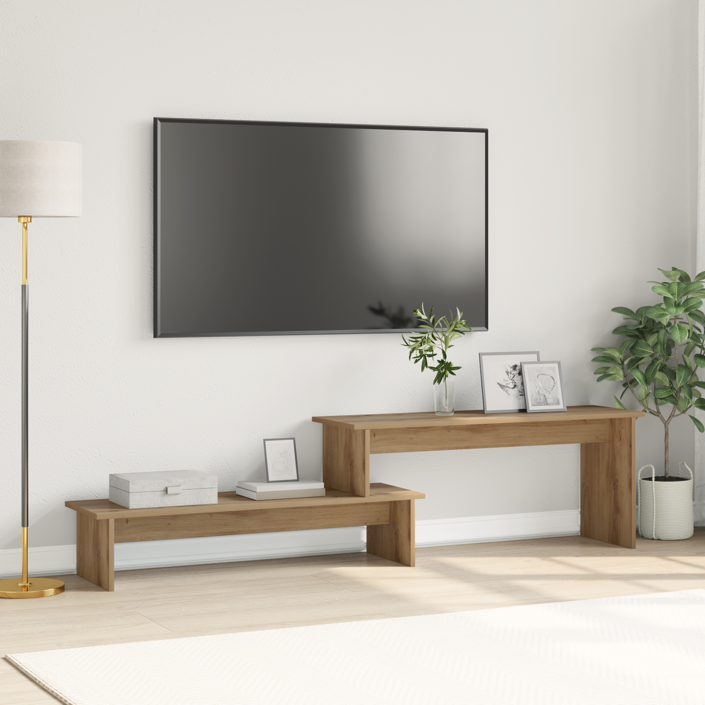 vidaXL TV-Schrankset Artisan-Eiche 180,5 x 30 x 43 cm Holzwerkstoff
