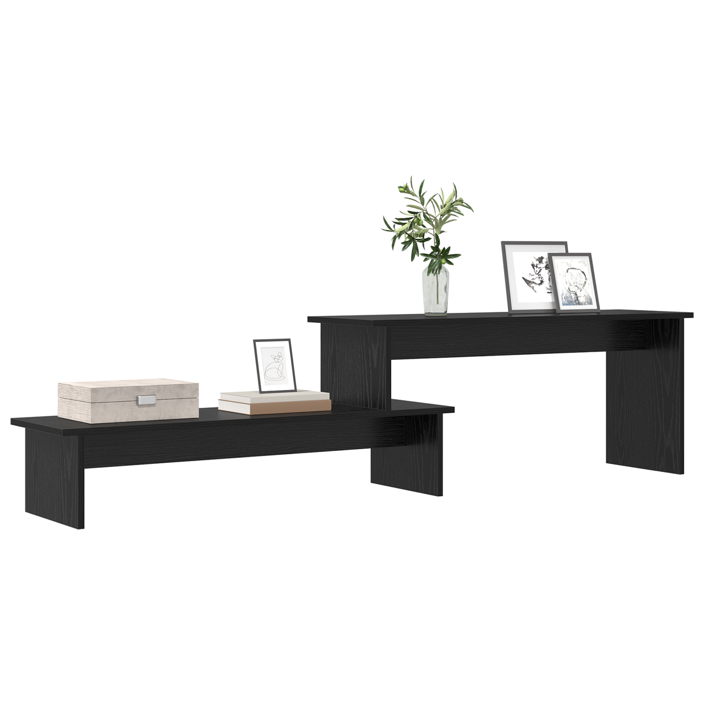 vidaXL TV-Schrankset Schwarz Eichen-Optik 180,5 x 30 x 43 cm