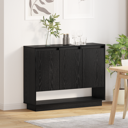 vidaXL Sideboard Schwarz Eichen-Optik 97 x 29 x 75 cm Holzwerkstoff