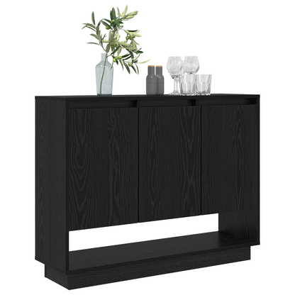 vidaXL Sideboard Schwarz Eichen-Optik 97 x 29 x 75 cm Holzwerkstoff