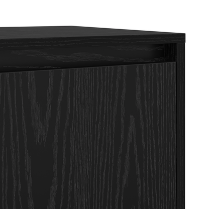 vidaXL Sideboard Schwarz Eichen-Optik 70 x 41 x 75 cm Holzwerkstoff
