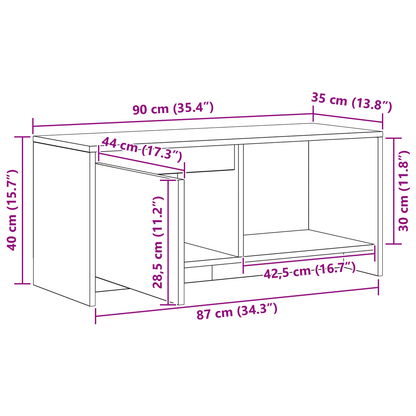 vidaXL TV-Schrankset Artisan-Eiche 90 x 35 x 40 cm Holzwerkstoff