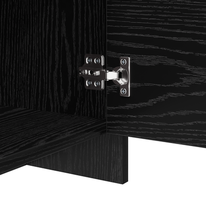 vidaXL TV-Schrankset Wandmontiert Schwarz Eichen-Optik 90 x 35 x 40 cm