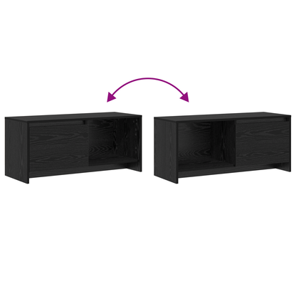 vidaXL TV-Schrankset Wandmontiert Schwarz Eichen-Optik 90 x 35 x 40 cm