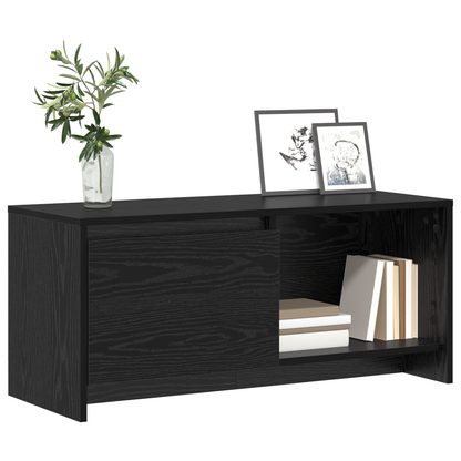 vidaXL TV-Schrankset Wandmontiert Schwarz Eichen-Optik 90 x 35 x 40 cm