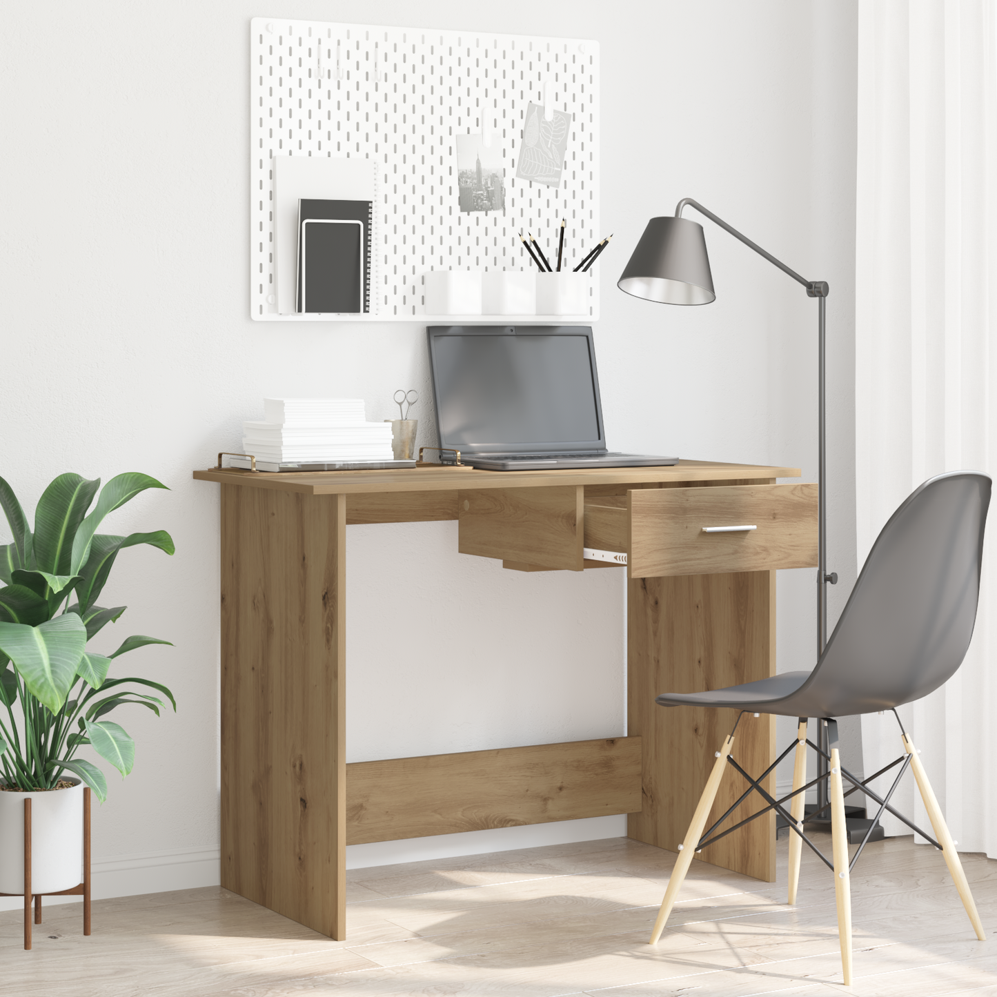 vidaXL Schreibtisch Artisan-Eiche 100 x 50 x 76 cm Holzwerkstoff