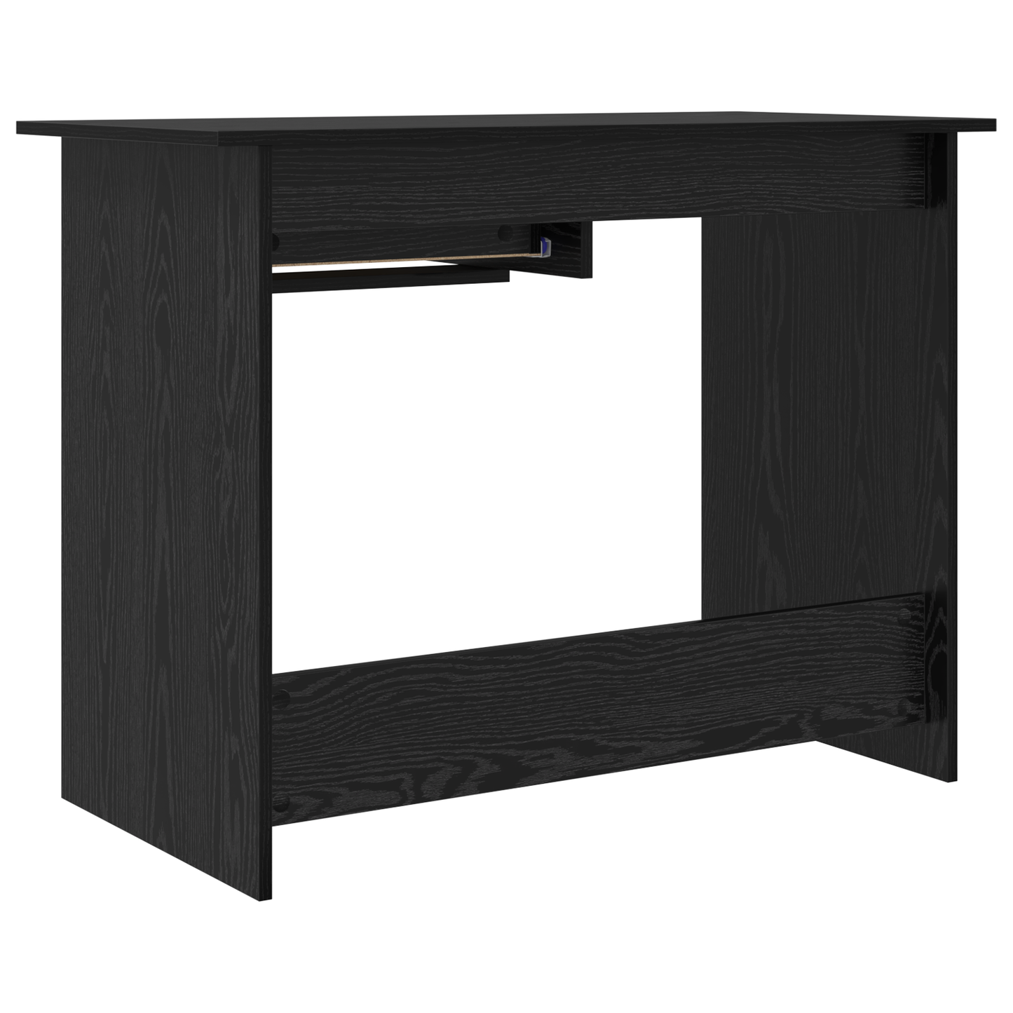 vidaXL Schreibtisch mit Speicher Schwarz Eichen-Optik 100 x 50 x 76 cm
