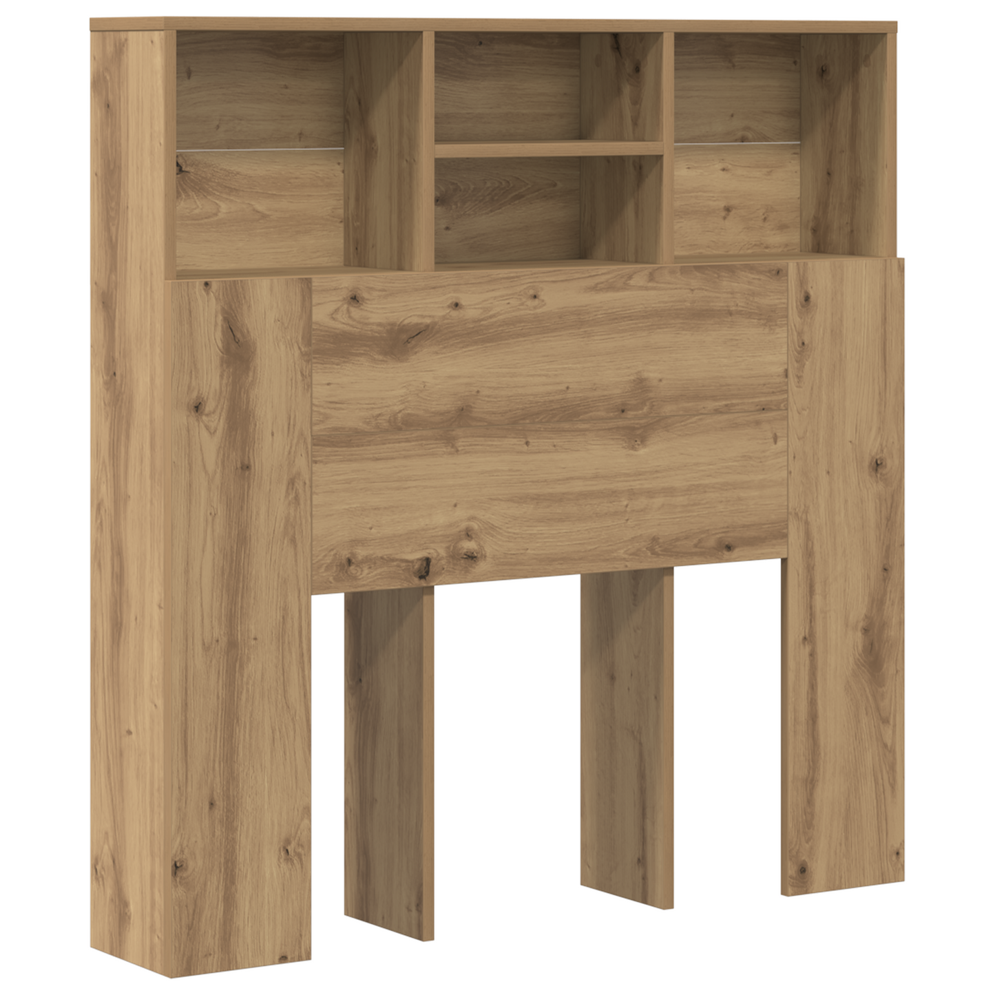 vidaXL Kopfteil Schrank mit Regal Artisan-Eiche 100 x 19 x 103,5 cm