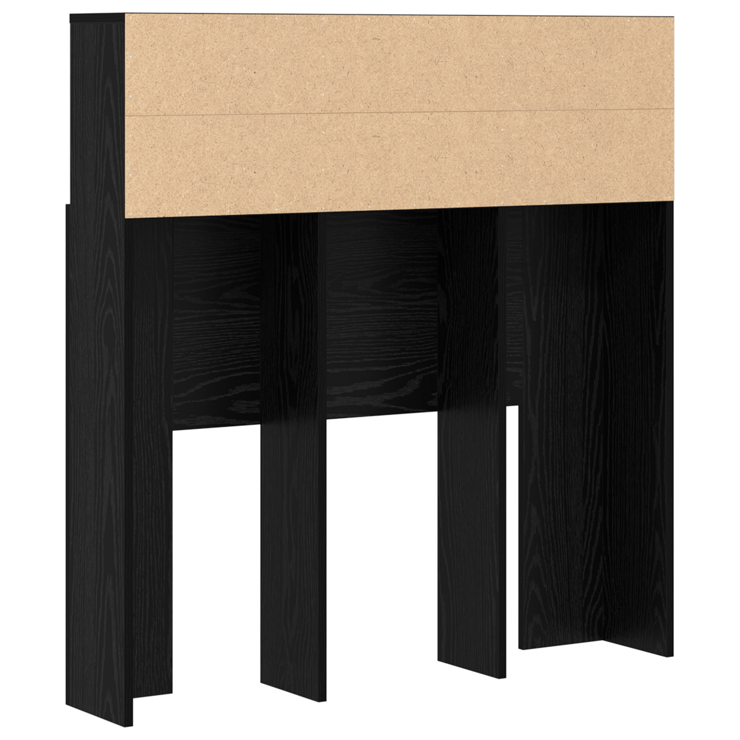 vidaXL Kopfteil Schrank Schwarz Eichen-Optik 100 x 19 x 103,5 cm