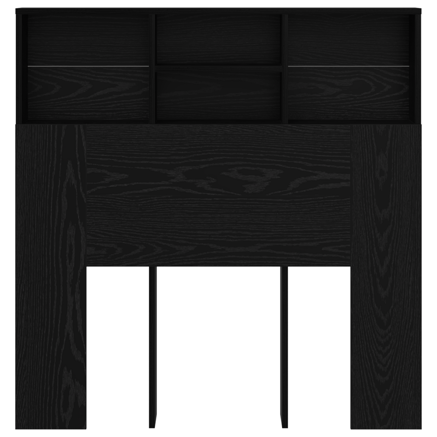 vidaXL Kopfteil Schrank Schwarz Eichen-Optik 100 x 19 x 103,5 cm