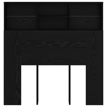 vidaXL Kopfteil Schrank Schwarz Eichen-Optik 100 x 19 x 103,5 cm