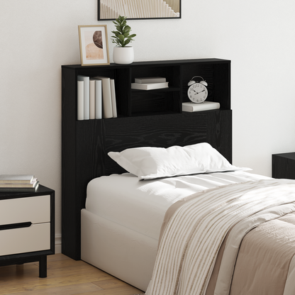 vidaXL Kopfteil Schrank Schwarz Eichen-Optik 100 x 19 x 103,5 cm