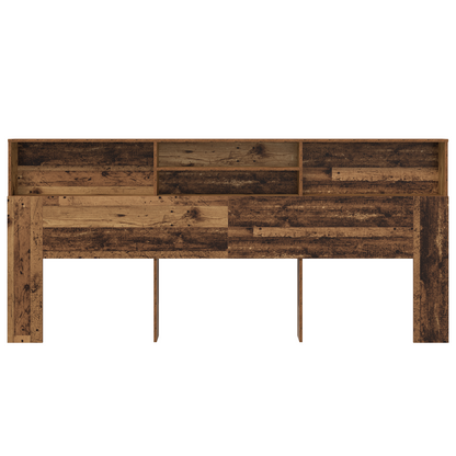vidaXL Kopfteil Schrank Altholz 220 x 19 x 101,5 cm Holzwerkstoff