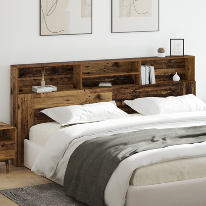 vidaXL Kopfteil Schrank Altholz 220 x 19 x 101,5 cm Holzwerkstoff