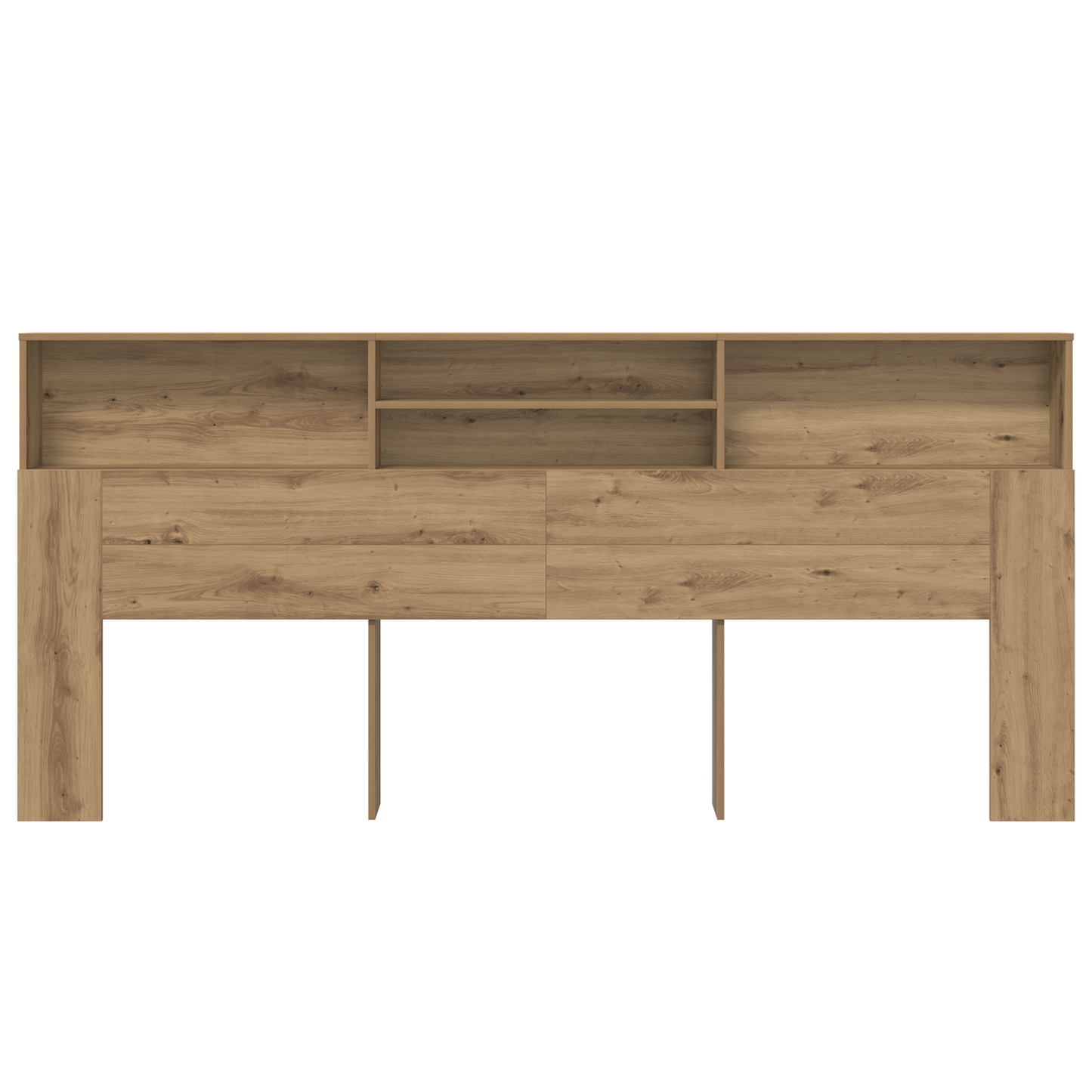 vidaXL Kopfteil Schrank mit Regal Artisan-Eiche 220 x 19 x 101,5 cm