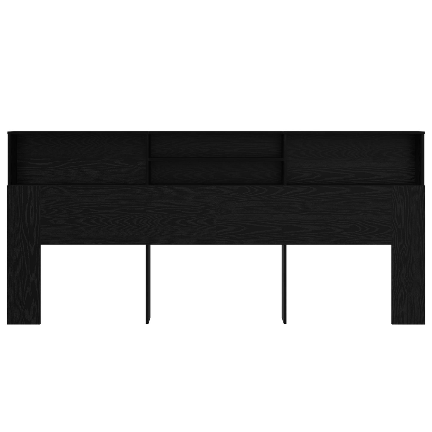vidaXL Kopfteil Schrank Schwarz Eichen-Optik 220 x 19 x 101,5 cm