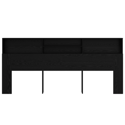vidaXL Kopfteil Schrank Schwarz Eichen-Optik 220 x 19 x 101,5 cm