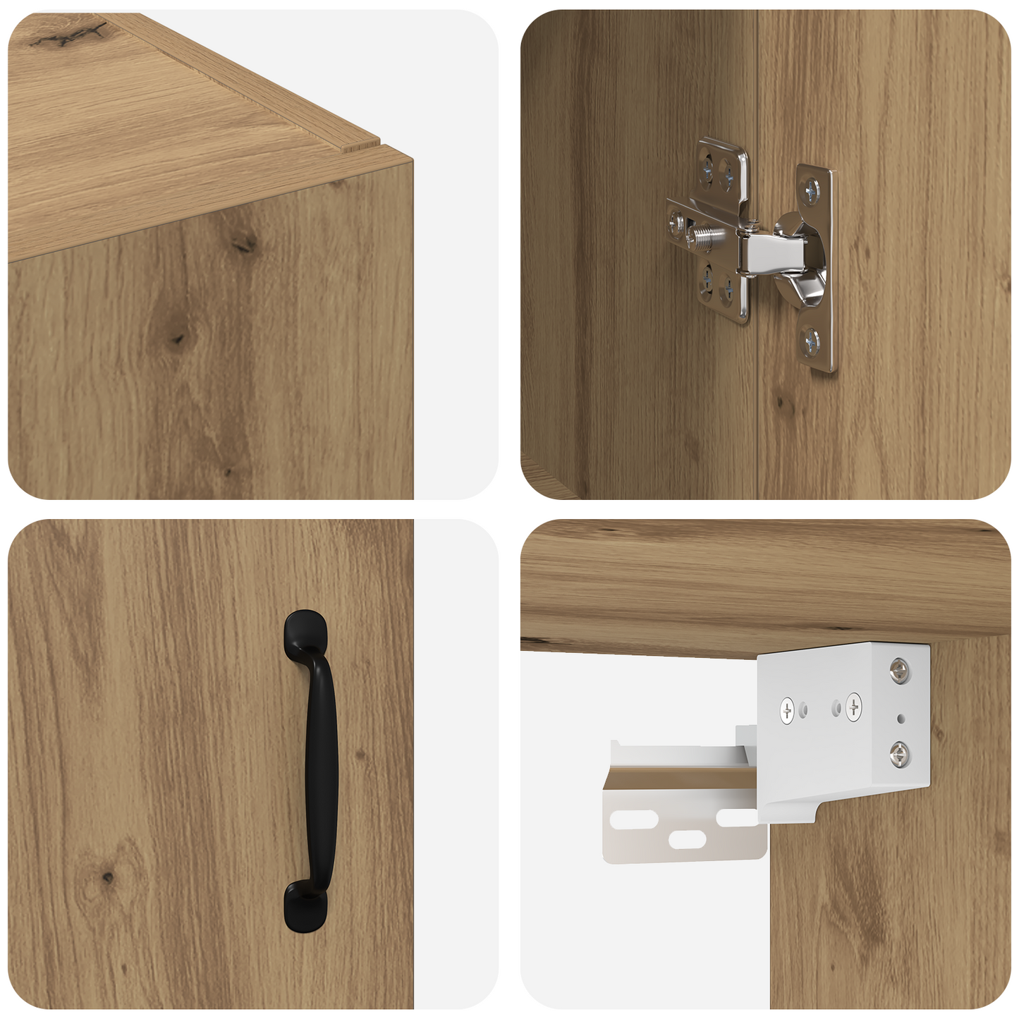 vidaXL Wandschrank Artisan-Eiche 69,5 x 34 x 90 cm Holzwerkstoff