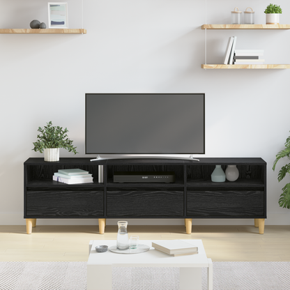 vidaXL TV-Schränk Schwarz Eichen-Optik 150 x 30 x 45 cm Holzwerkstoff