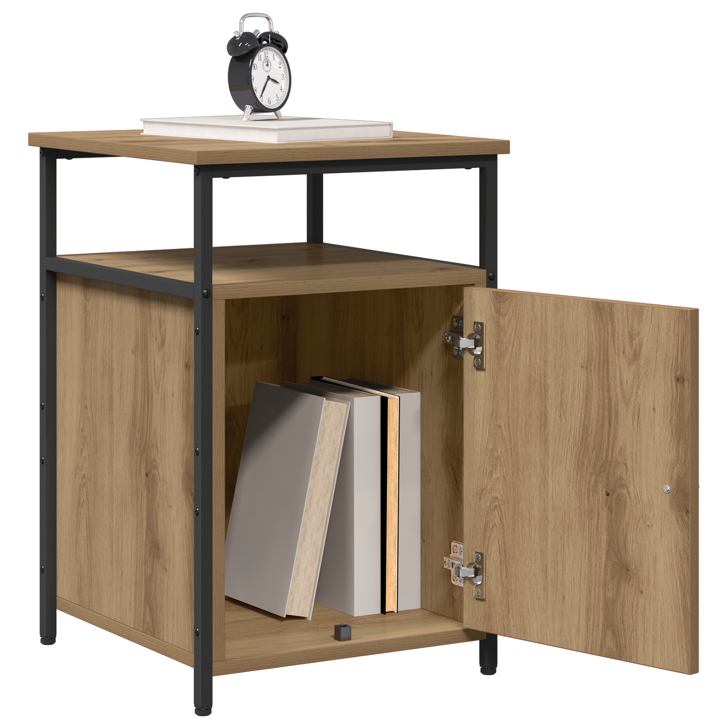 vidaXL Nachttisch Artisan-Eiche Holzwerkstoff