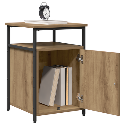 vidaXL Nachttisch Artisan-Eiche Holzwerkstoff
