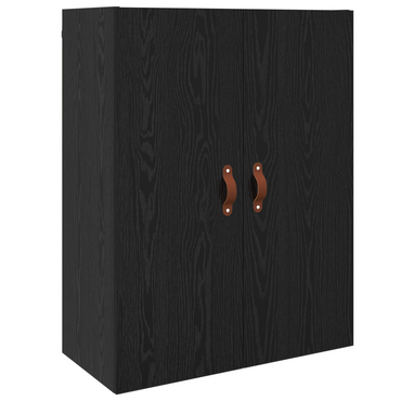 vidaXL Wandschrank Wandmontiert Schwarz Eichen-Optik 69,5 x 34 x 90 cm