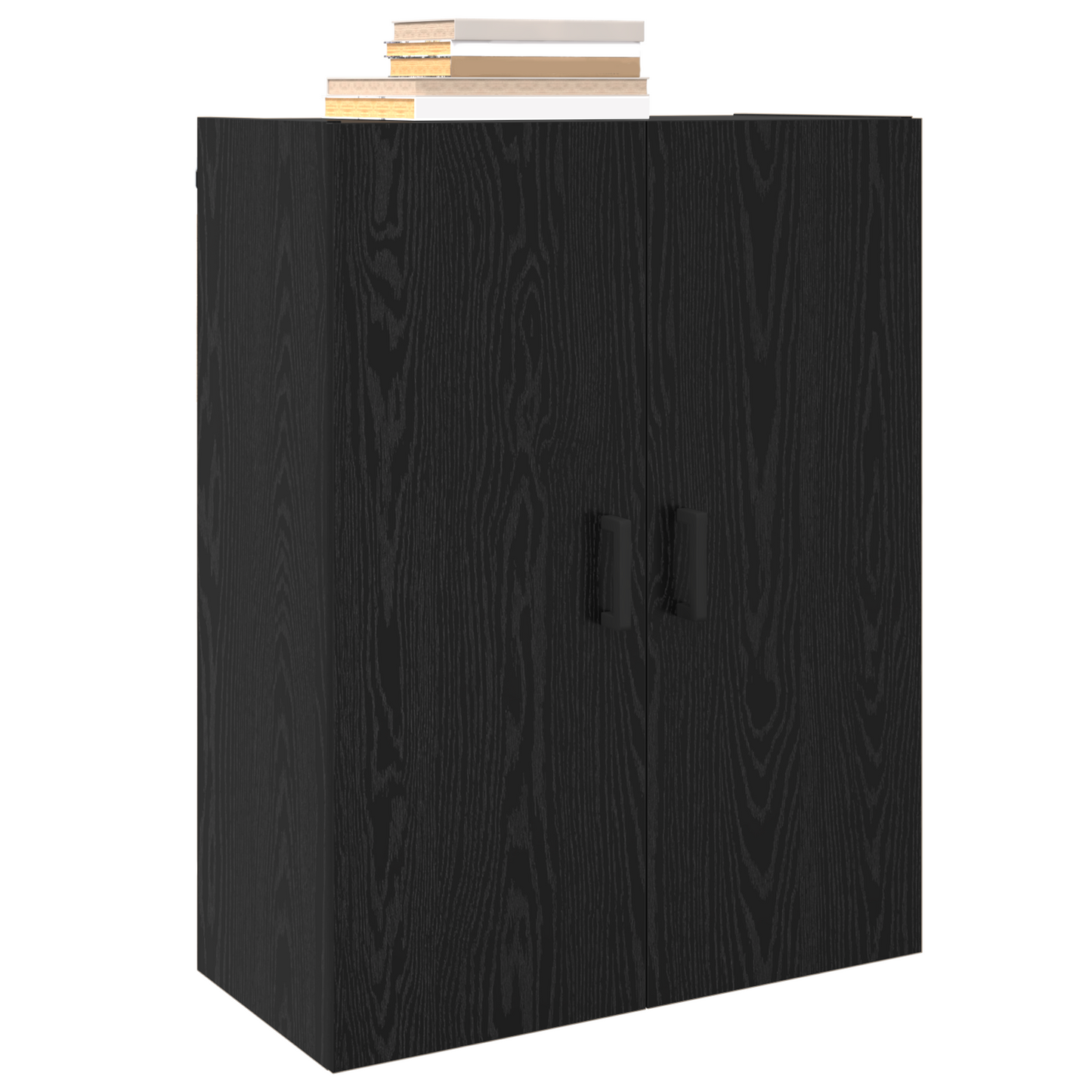 vidaXL Wandschrank Wandmontiert Schwarz Eichen-Optik 69,5 x 34 x 90 cm