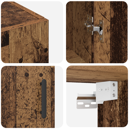 vidaXL Wandschrank Altholz 69,5 x 34 x 90 cm Holzwerkstoff