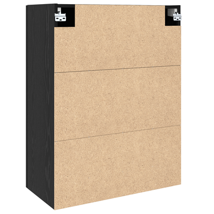 vidaXL Wandschrank Wandmontiert Schwarz Eichen-Optik 69,5 x 34 x 90 cm