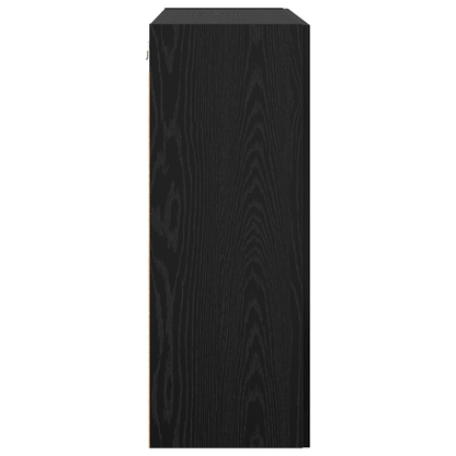 vidaXL Wandschrank Wandmontiert Schwarz Eichen-Optik 69,5 x 34 x 90 cm