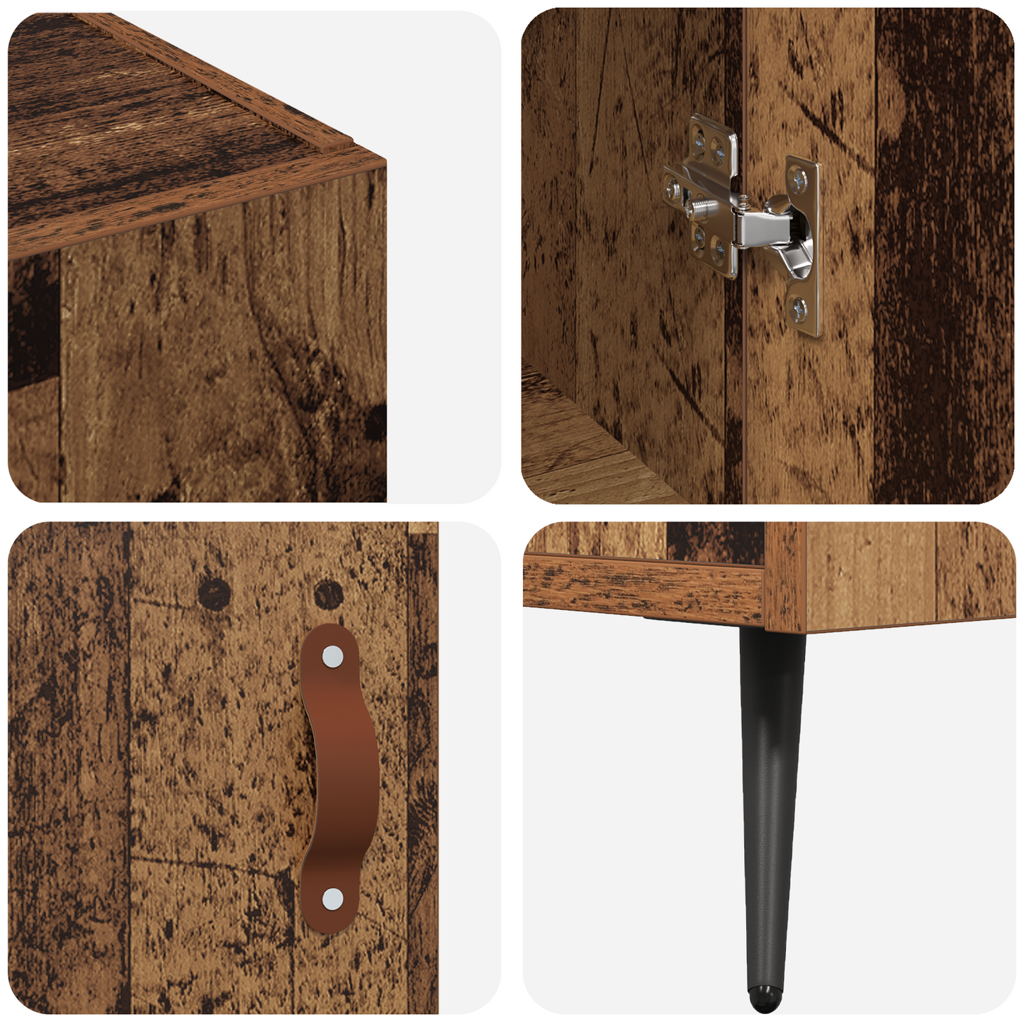 vidaXL Sideboard Altholz 89,5 x 34 x 80 cm Holzwerkstoff