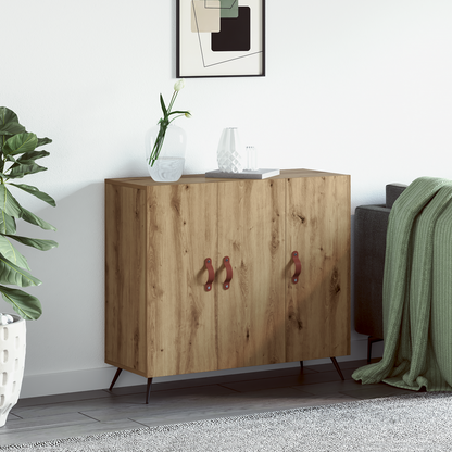 vidaXL Sideboard Artisan-Eiche 89,5 x 34 x 80 cm Holzwerkstoff