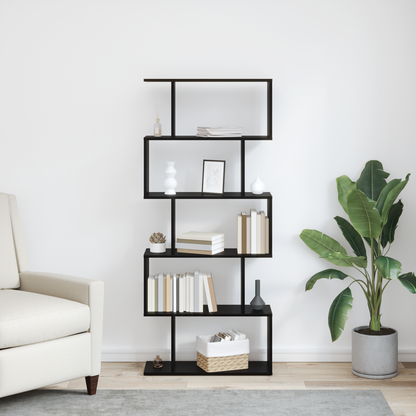 vidaXL Bücherregal Schwarz Eichen-Optik 70 x 24 x 161 cm Holzwerkstoff