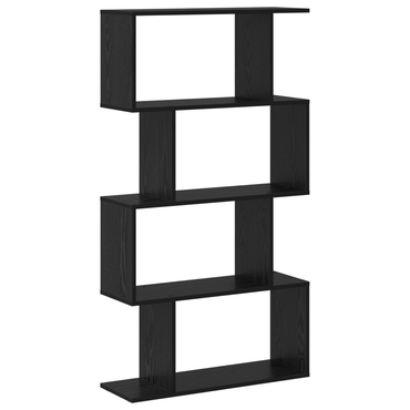 vidaXL Bücherregal Schwarz Eichen-Optik 70 x 24 x 129 cm Holzwerkstoff