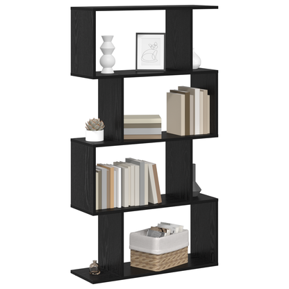 vidaXL Bücherregal Schwarz Eichen-Optik 70 x 24 x 129 cm Holzwerkstoff