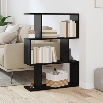 vidaXL Bücherregal Schwarz Eichen-Optik 70 x 24 x 97 cm Holzwerkstoff