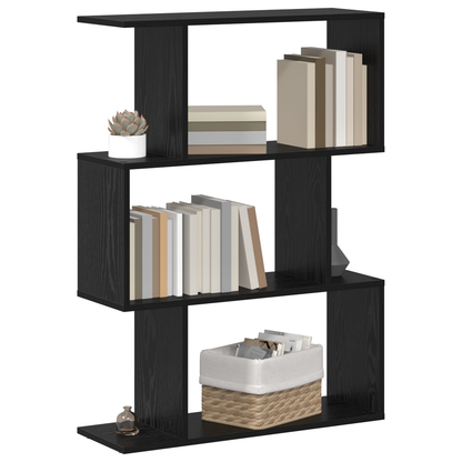 vidaXL Bücherregal Schwarz Eichen-Optik 70 x 24 x 97 cm Holzwerkstoff